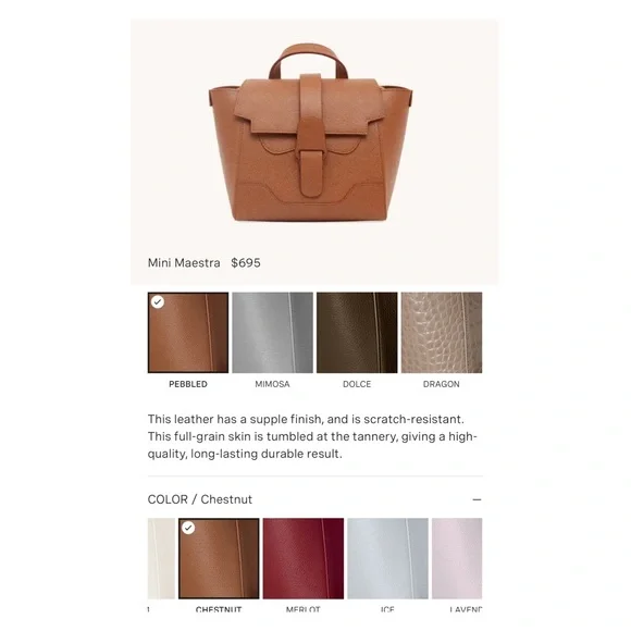 Senreve Mini Maestra Convertsble Shoulder Bag & Backpack - Picture 5 of 9